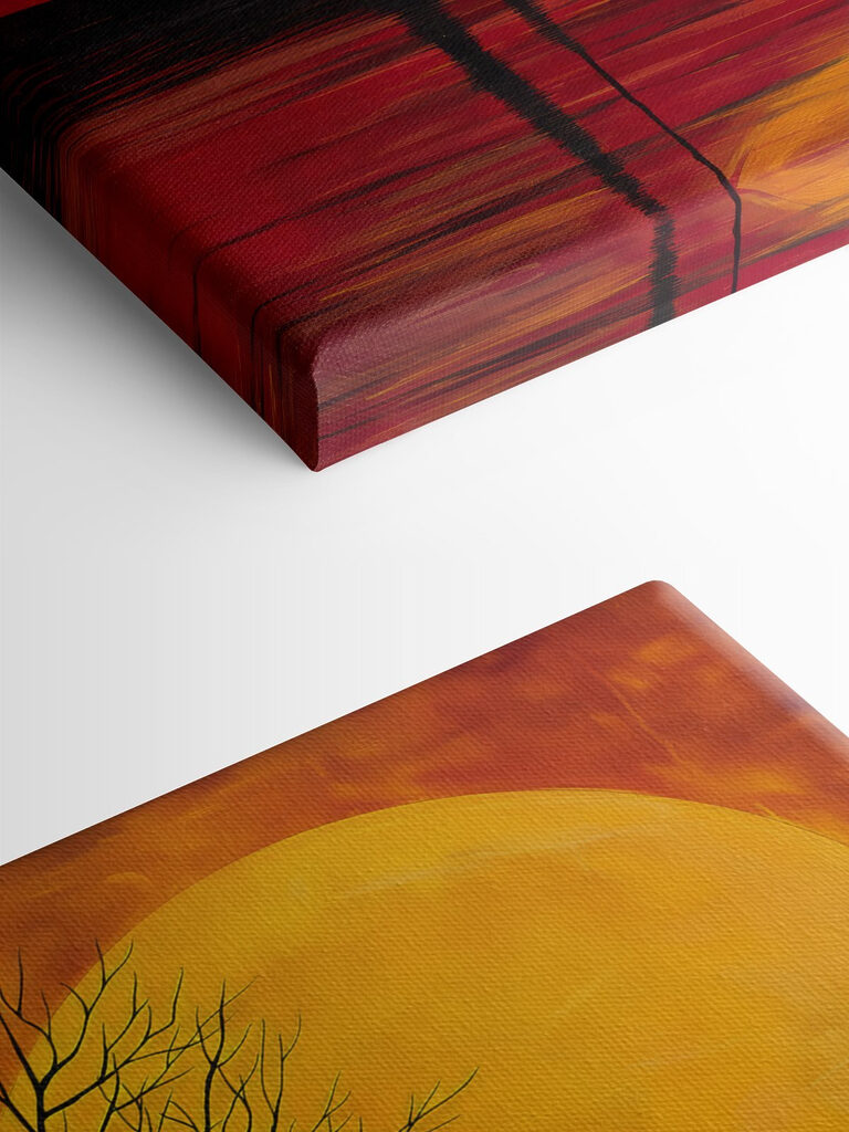 Tree and moon in the background Tree and moon in the background