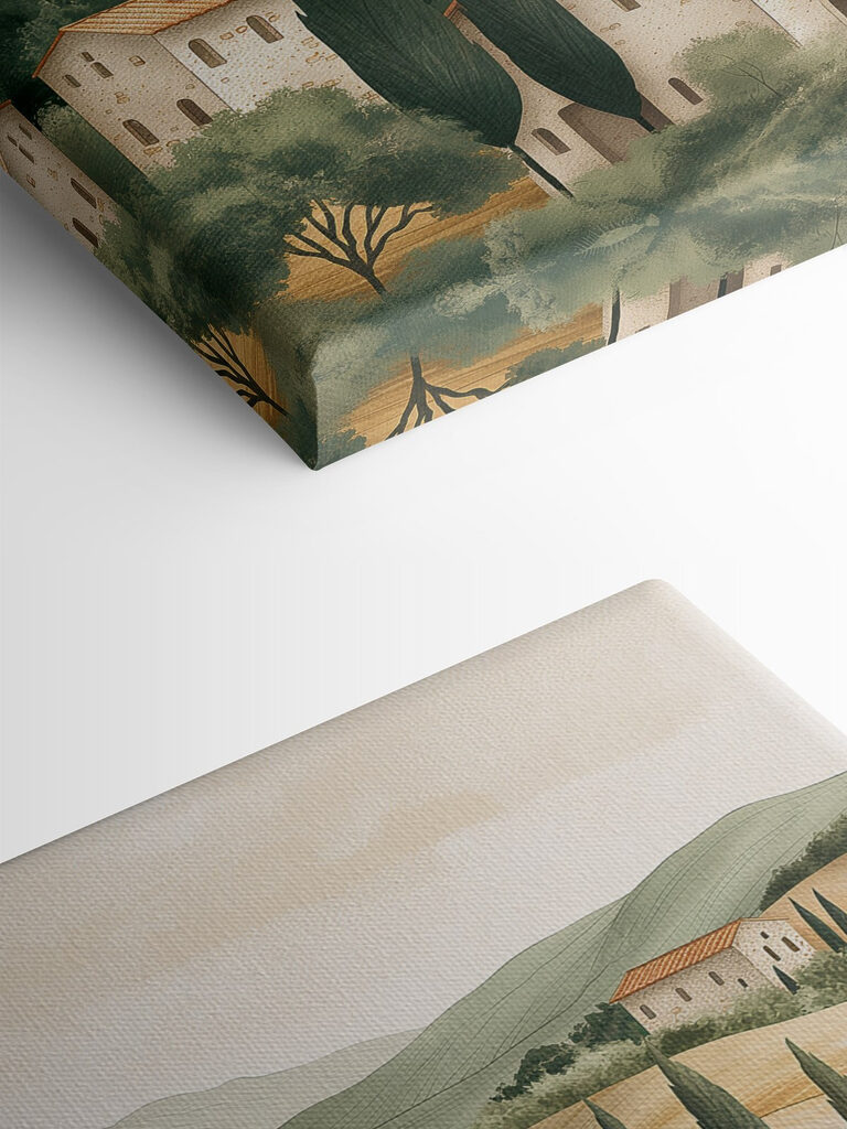 Landscape with houses and trees Landscape with houses and trees