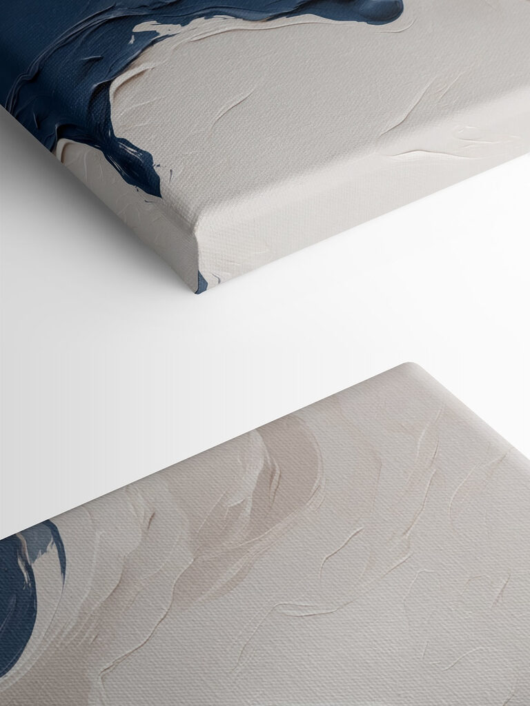 Blue and white paint