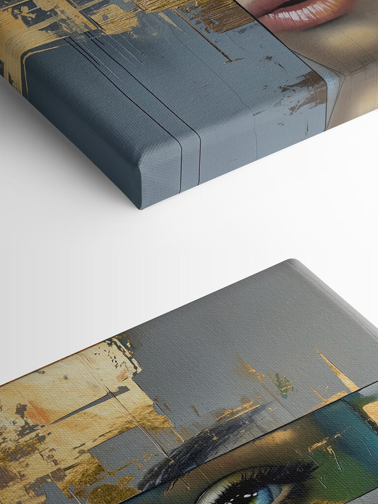 Painting of a woman's face Painting of a woman's face