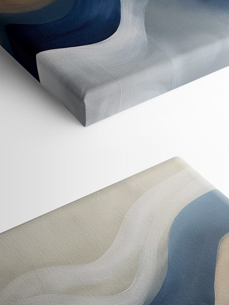 Blue and white wavy lines Blue and white wavy lines