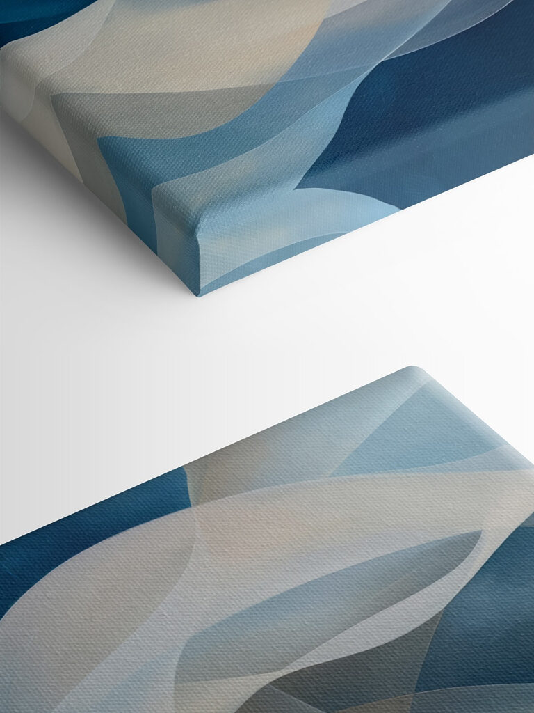 Blue and white swirly pattern