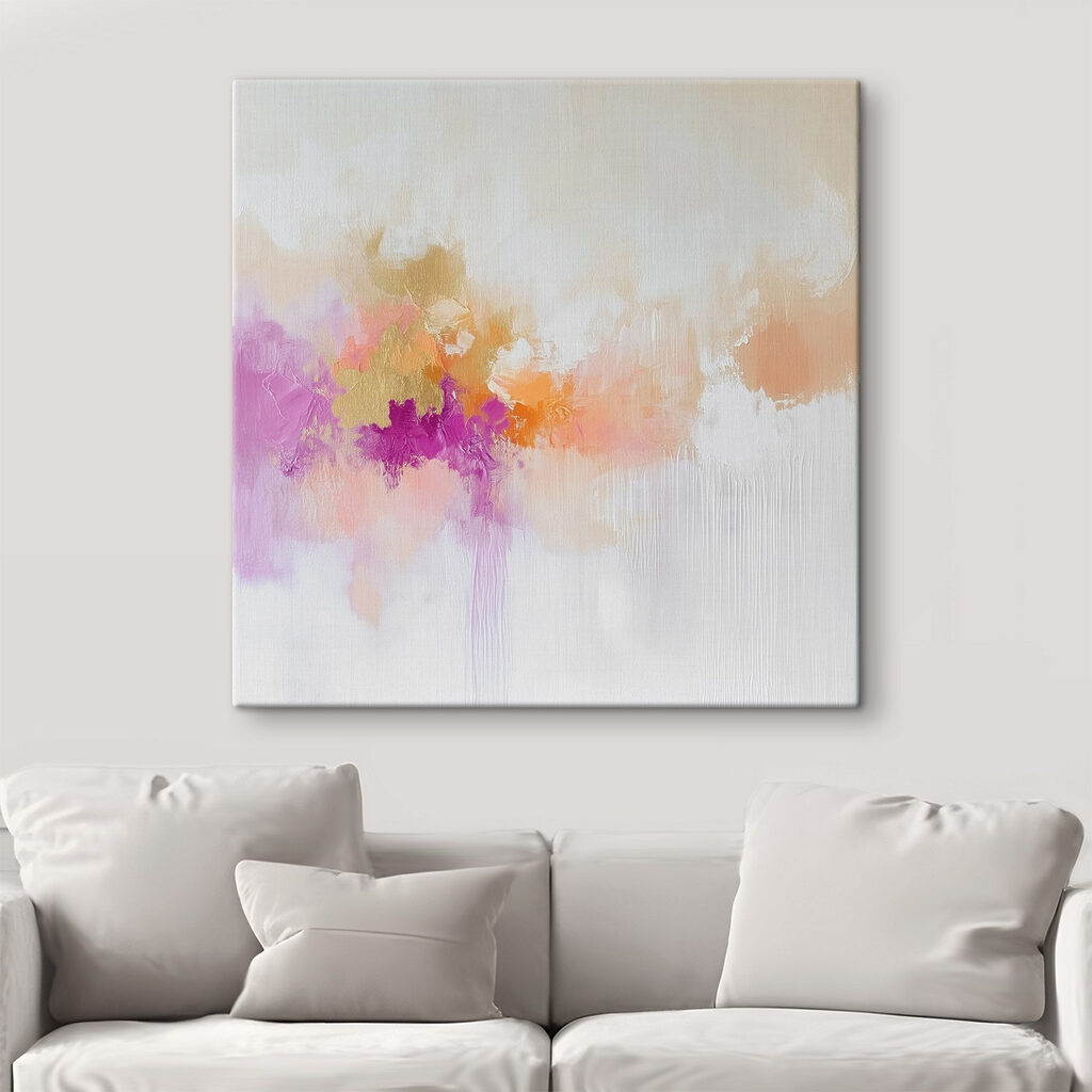 Painting of a colorful explosion