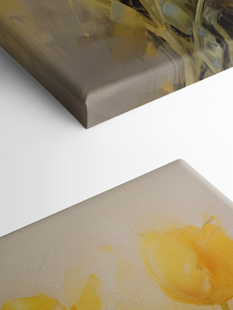 Painting of yellow flowers Painting of yellow flowers