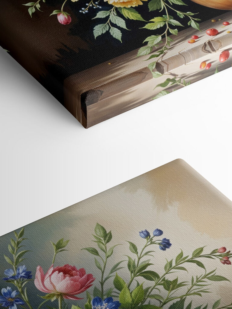 Painting of flowers in a vase Painting of flowers in a vase