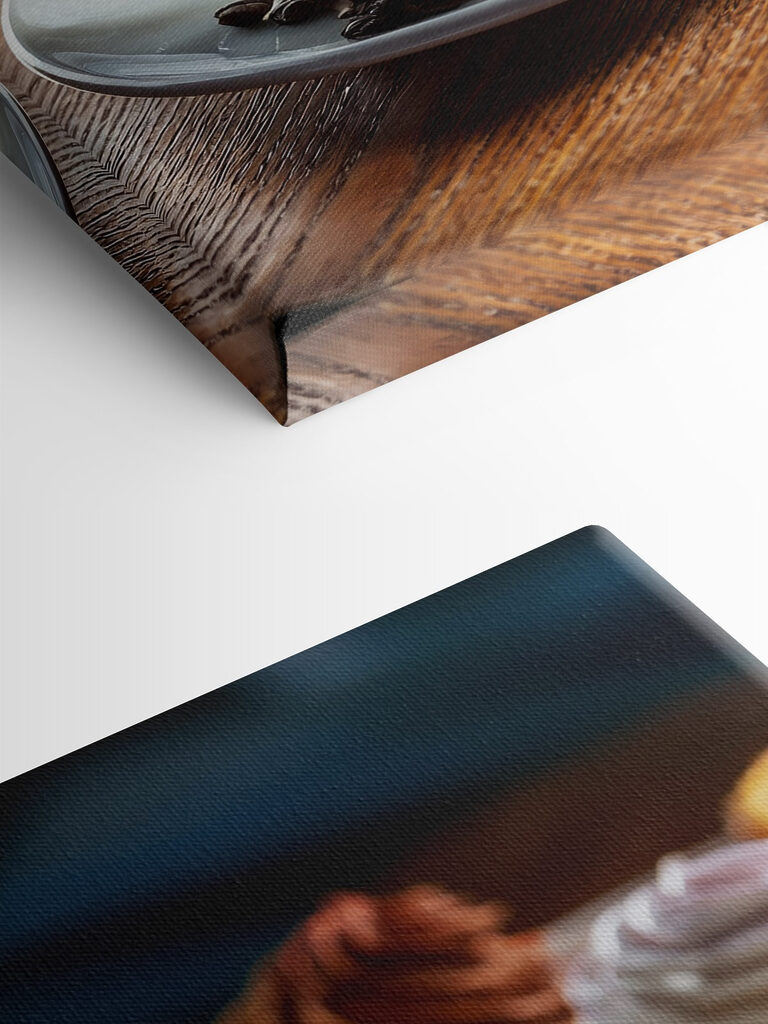 Cup of coffee and cupcakes on a table Cup of coffee and cupcakes on a table