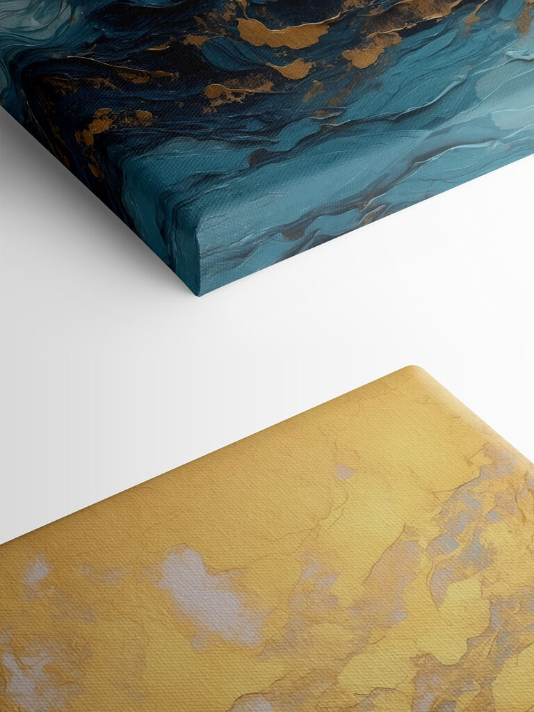 Azure currents meet amber shores