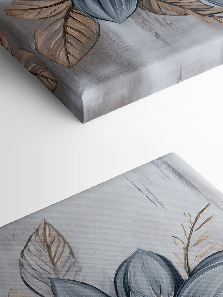 Painting of flowers and leaves