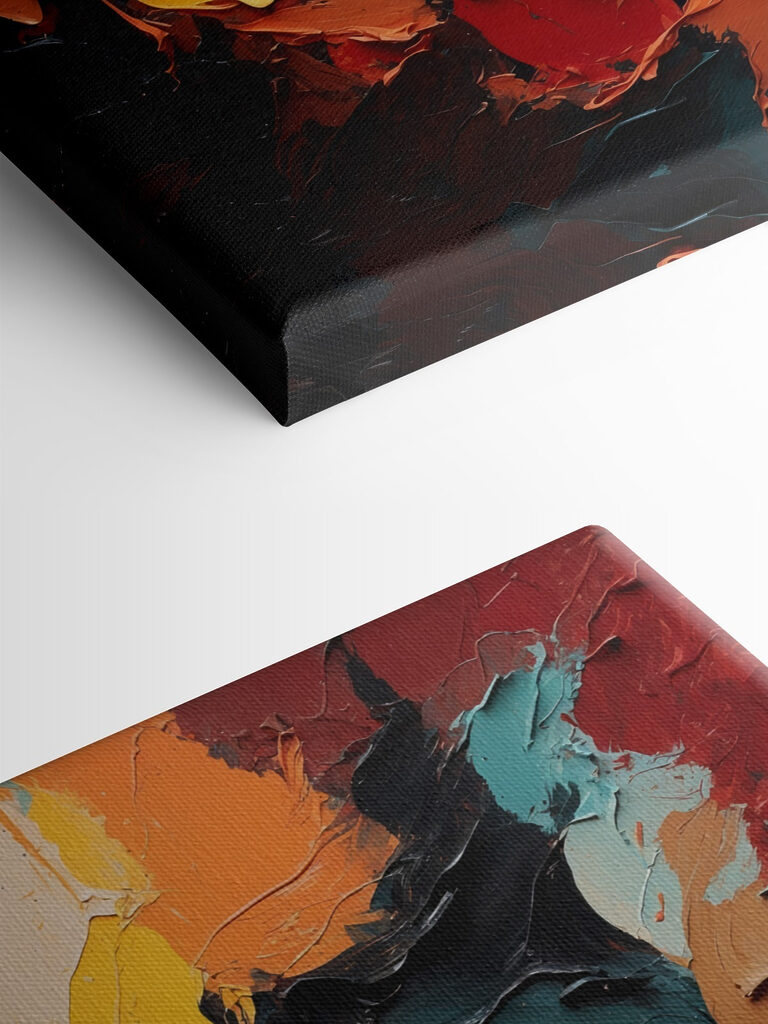 Close up of a painting