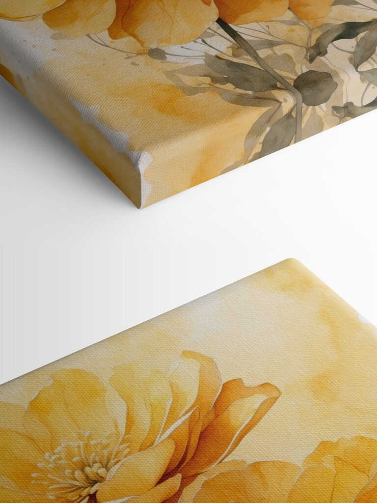 Painting of orange flowers Painting of orange flowers