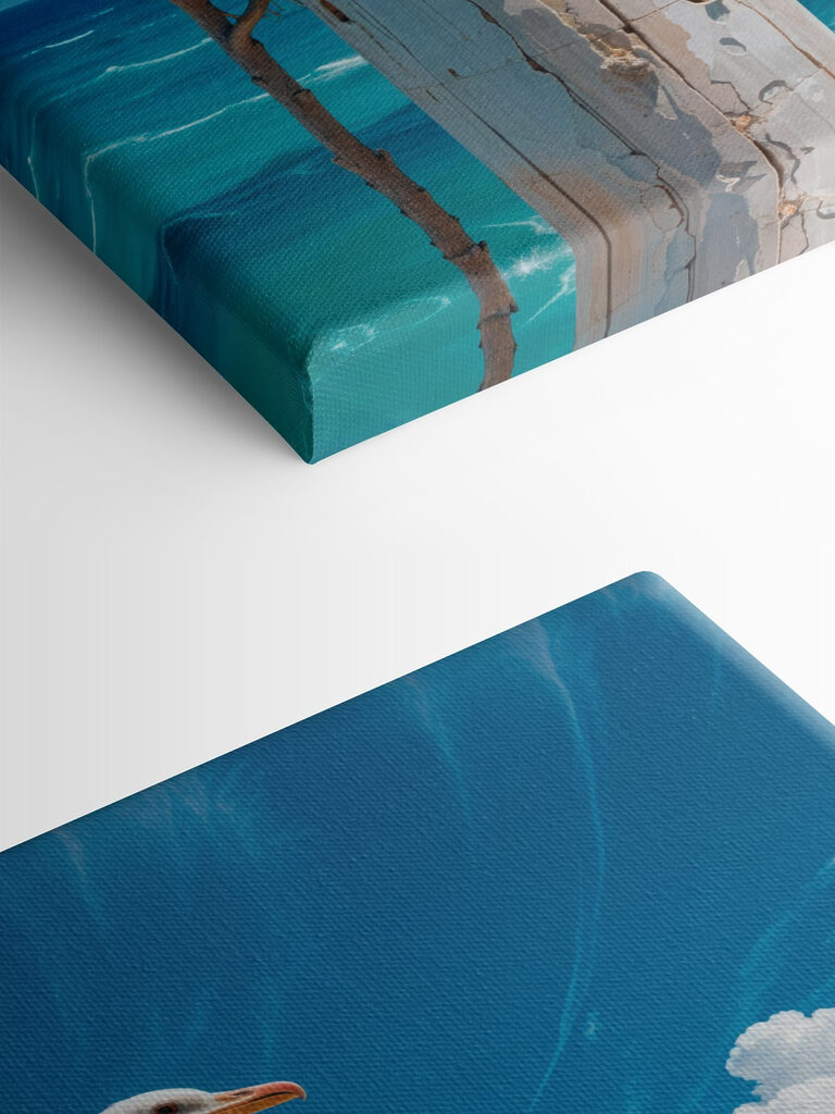 Seagull standing on a wooden post Seagull standing on a wooden post