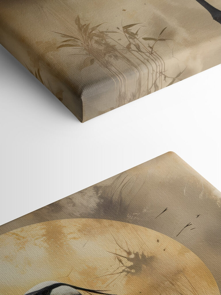 Bird standing in front of a full moon Bird standing in front of a full moon