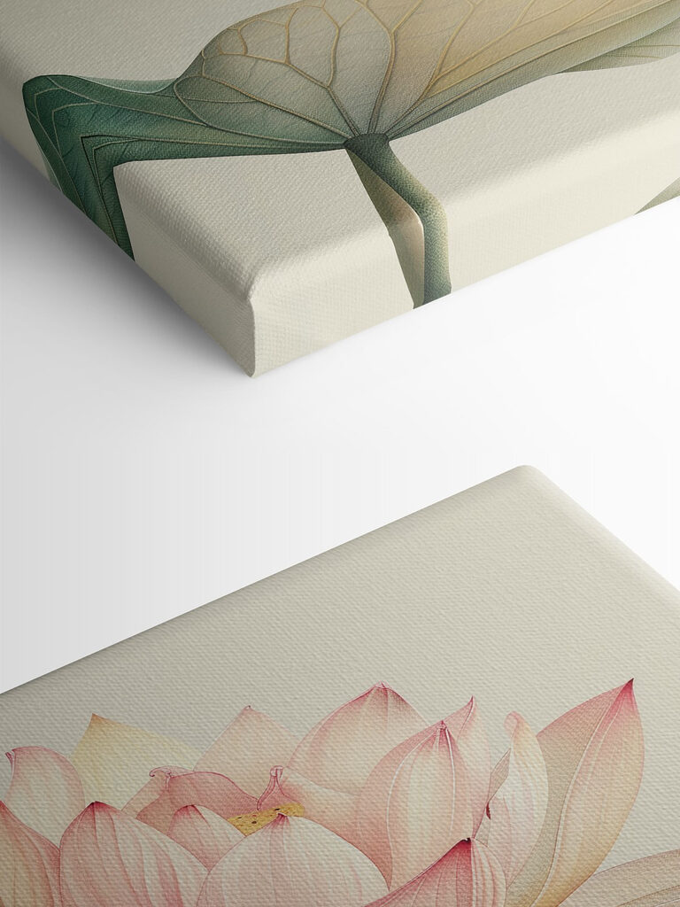 Gentle beauty of a blooming lotus