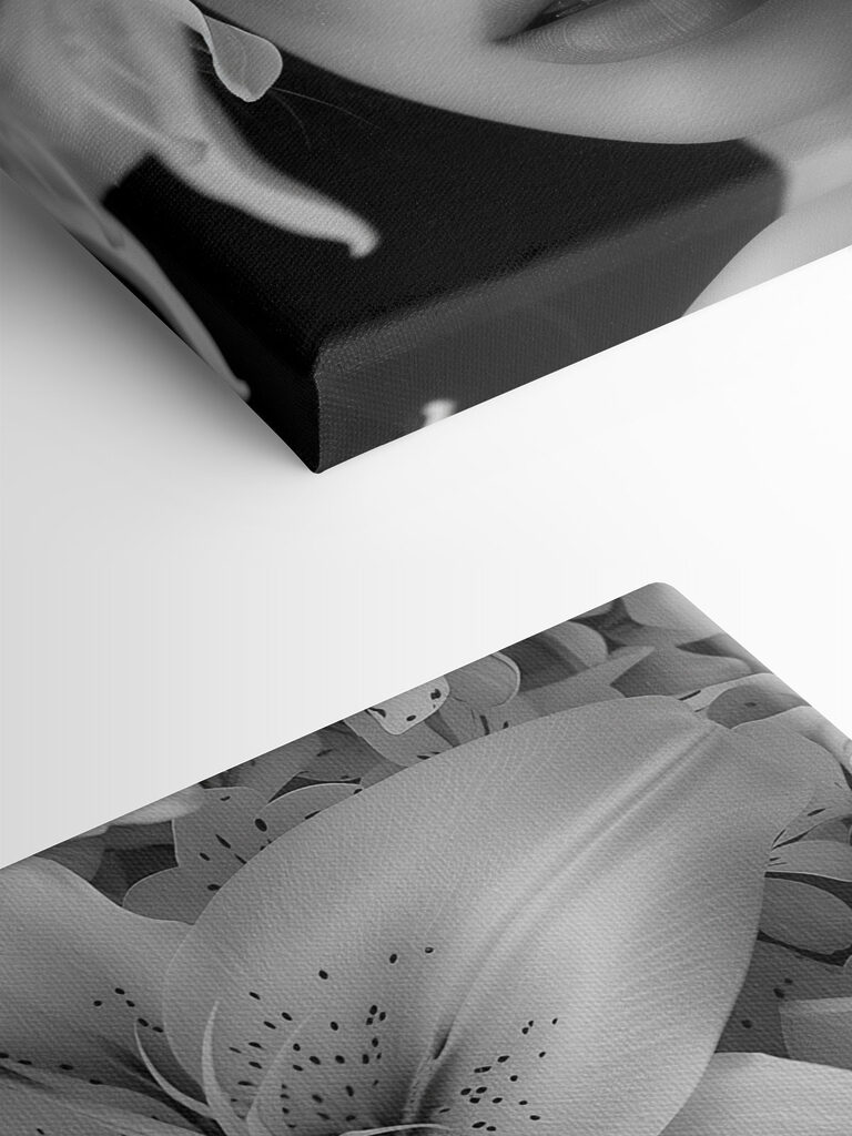 Woman with flowers on her head