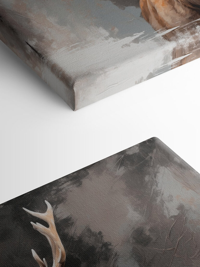 Deer with antlers looking at the camera Deer with antlers looking at the camera