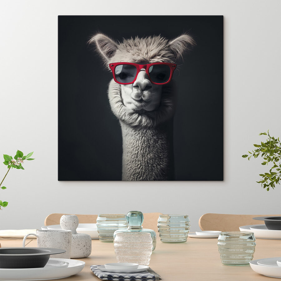 Obraz Lama s červenými slnečnými okuliarmi - Image 9