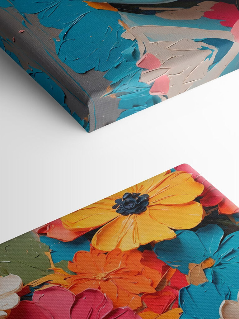 Face covered in flowers