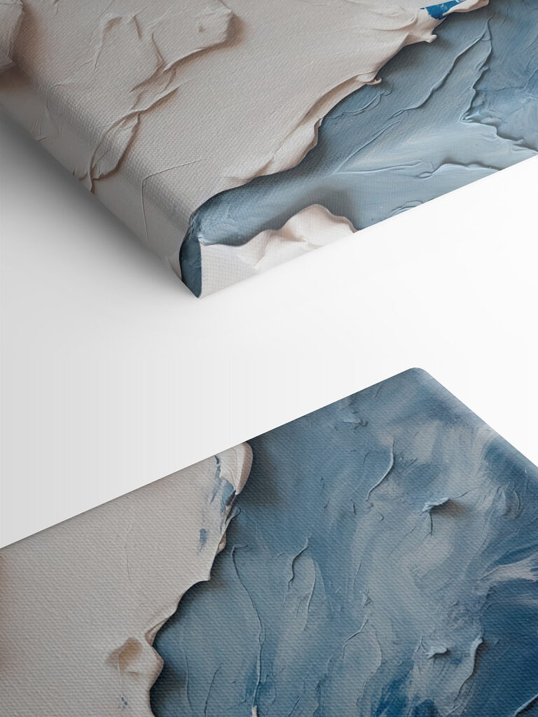 Close up of a painting