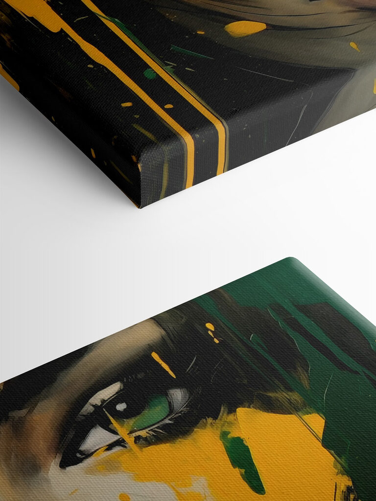 Painting of a woman's face Painting of a woman's face