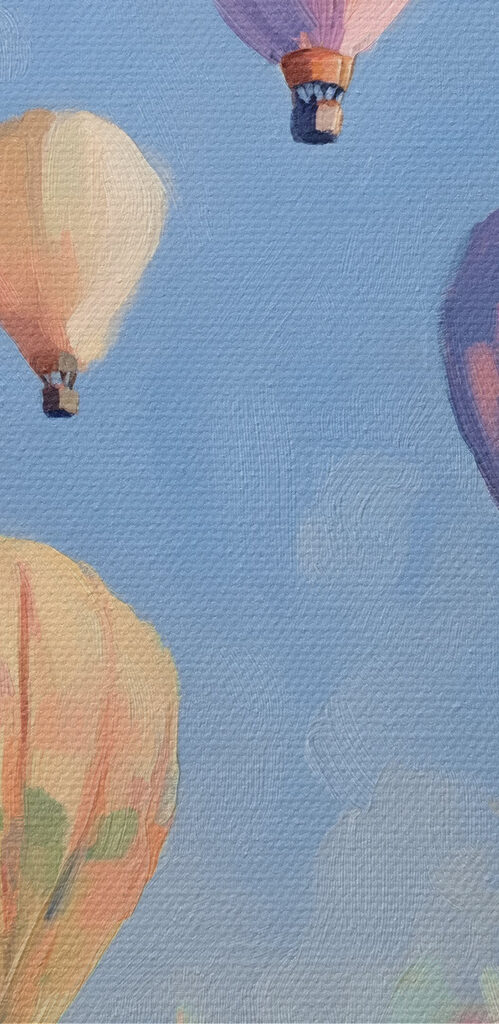 Group of hot air balloons in the sky Group of hot air balloons in the sky