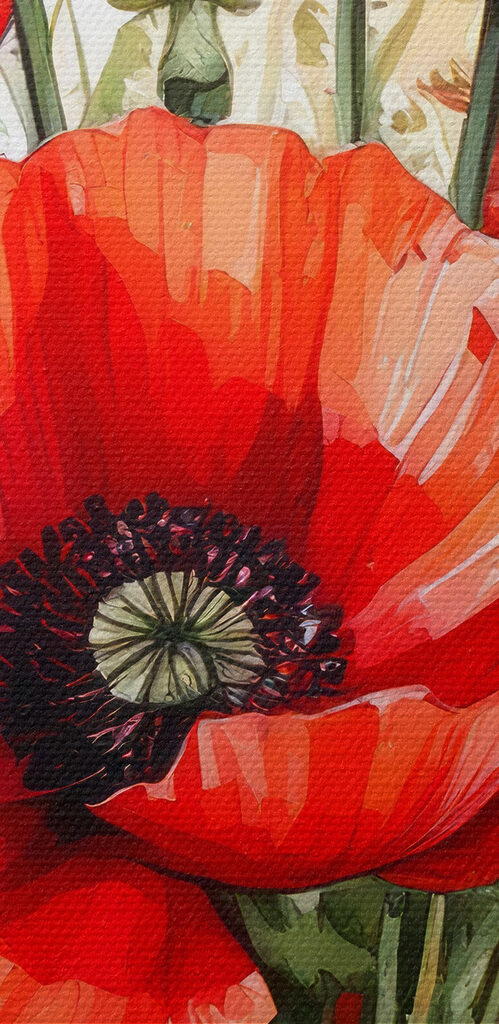Painting of red flowers