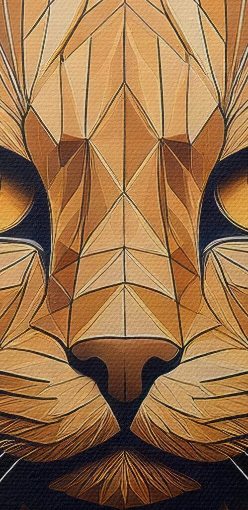 Cat with a low poly design