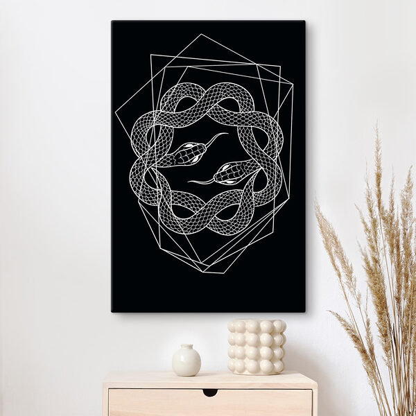 A white snake in a circle A white snake in a circle