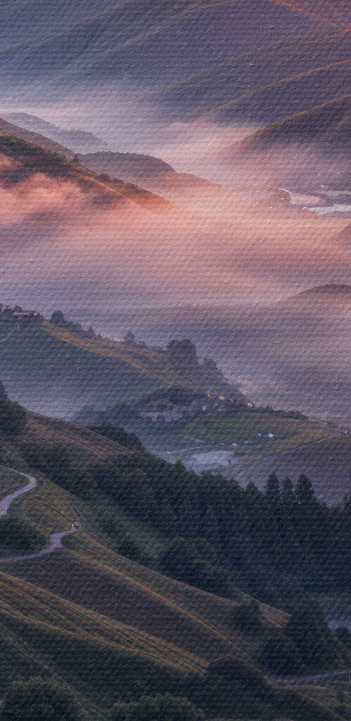 Valley with flowers and a river Valley with flowers and a river