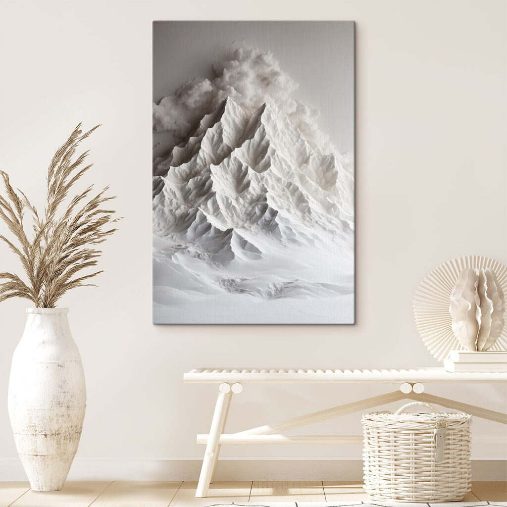 Mountain with smoke coming out of it