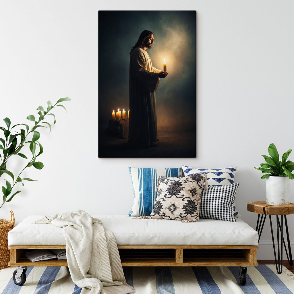 Man holding a candle Man holding a candle