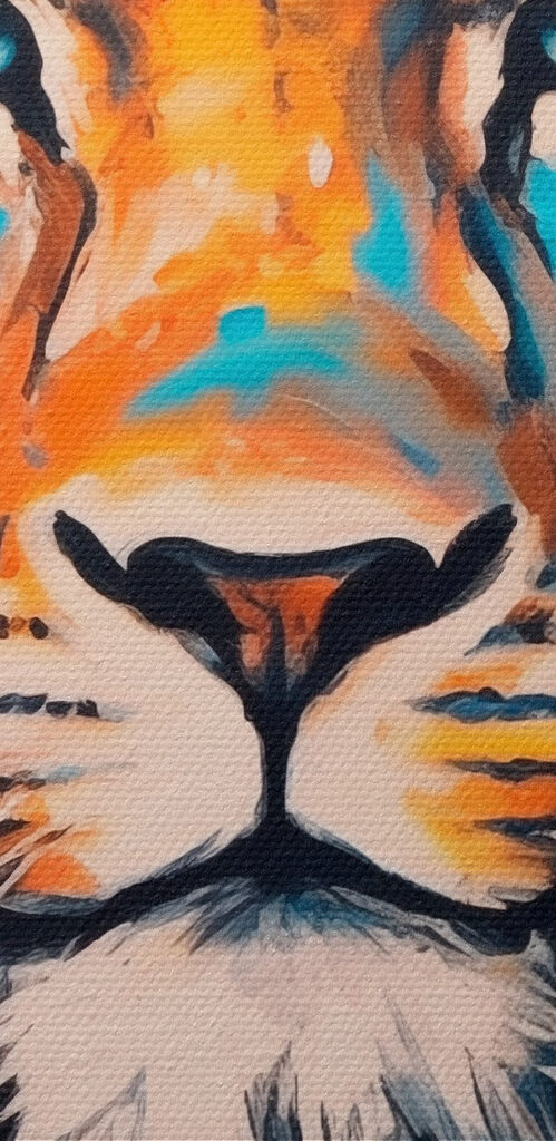 Painting of a lion Painting of a lion