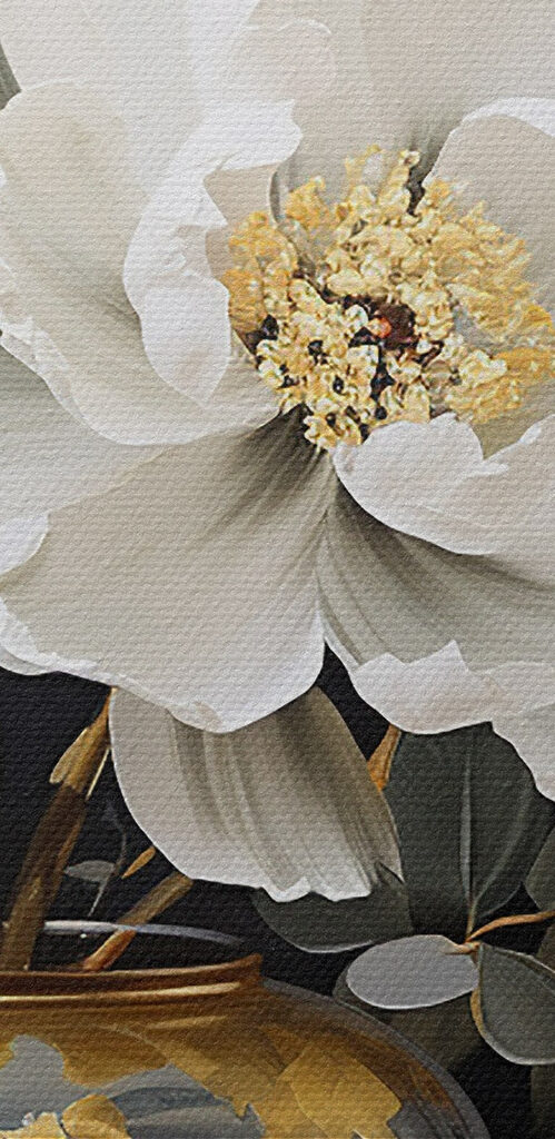 Painting of flowers in a vase Painting of flowers in a vase