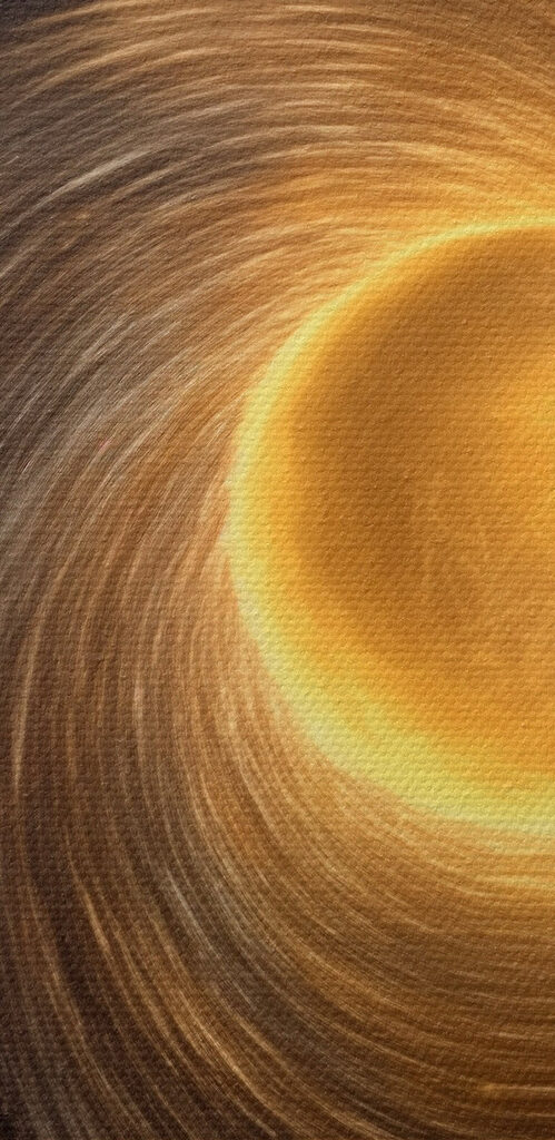 Yellow circle in space