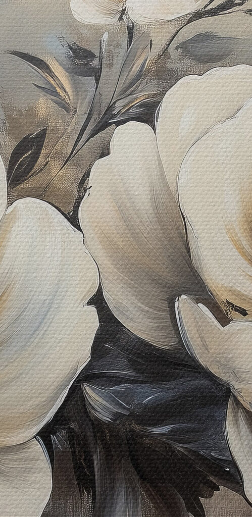 Painting of white flowers