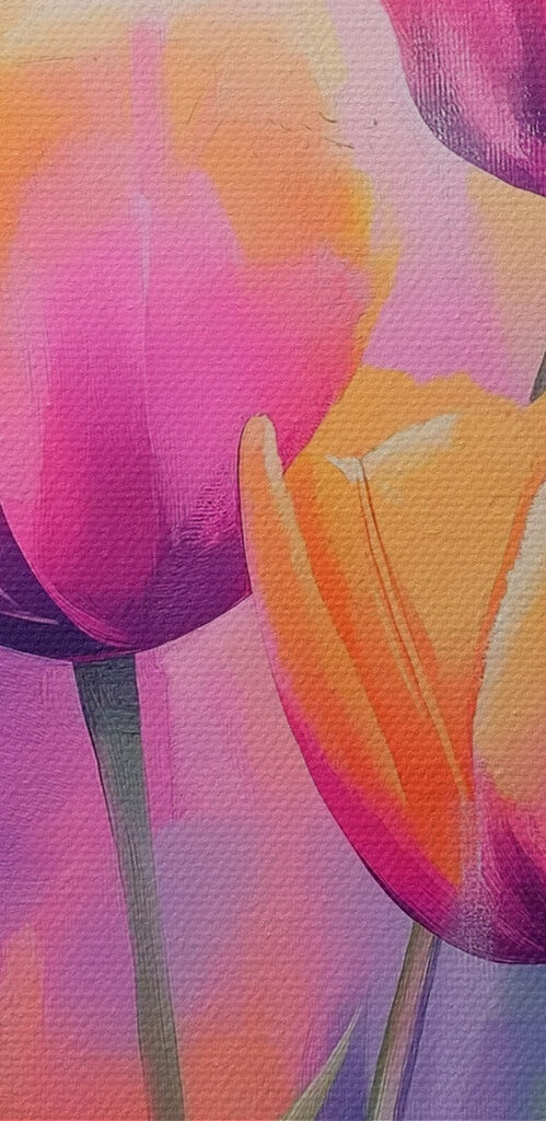 Painting of tulips Painting of tulips