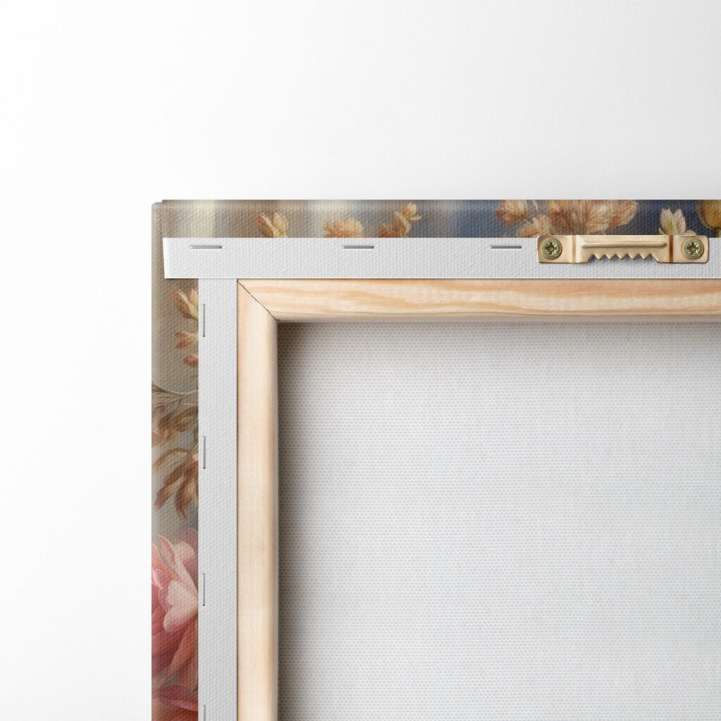 Painting of flowers in a glass vase