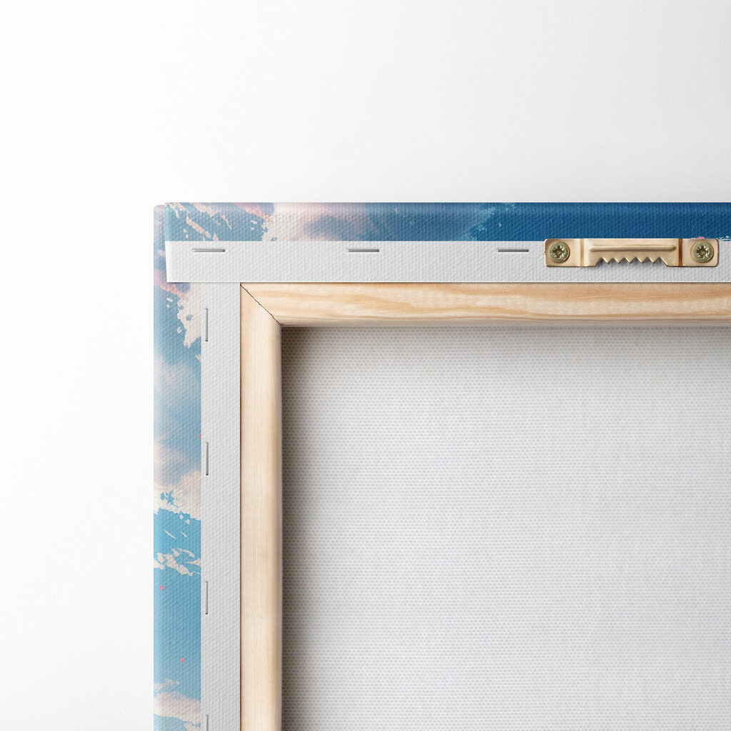 Blue sky with clouds and pink hearts Blue sky with clouds and pink hearts