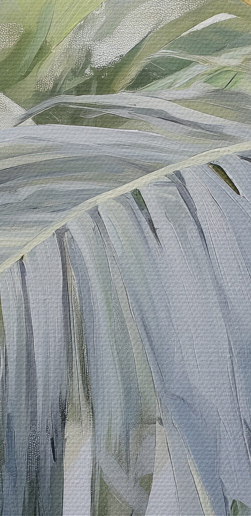 Painting of palm leaves Painting of palm leaves