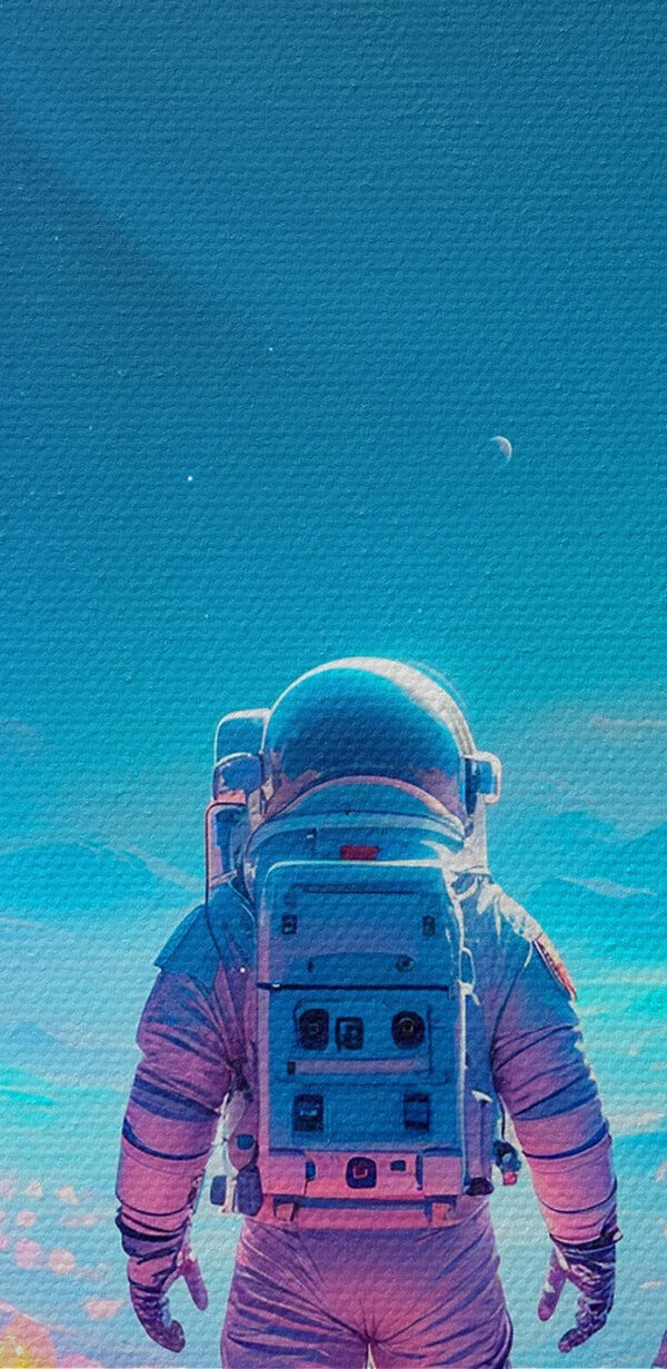 Astronaut kráčajúci po púšti Astronaut kráčajúci po púšti