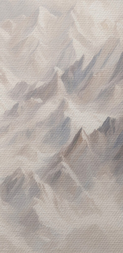 Mountain range with clouds