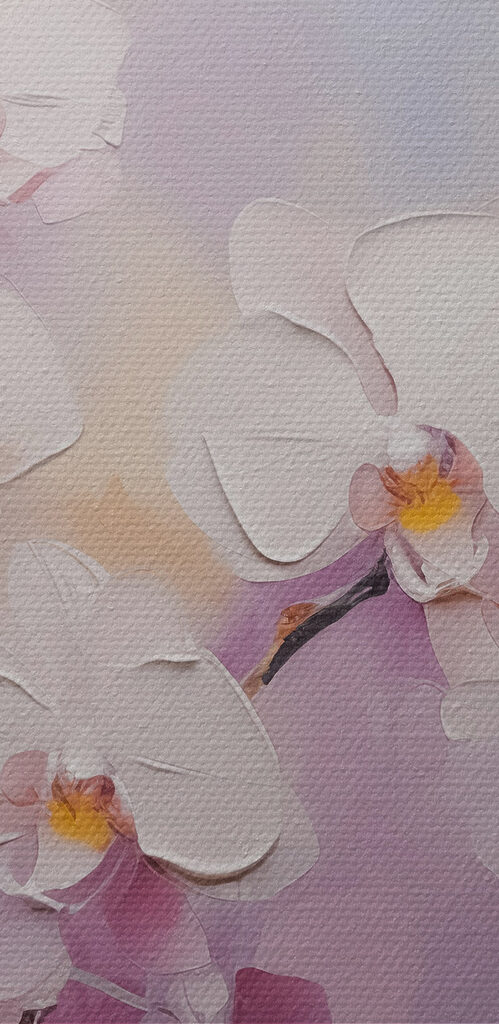 Painting of white flowers Painting of white flowers