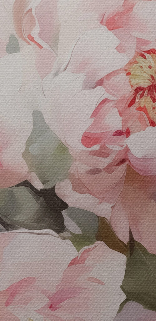 Painting of pink flowers