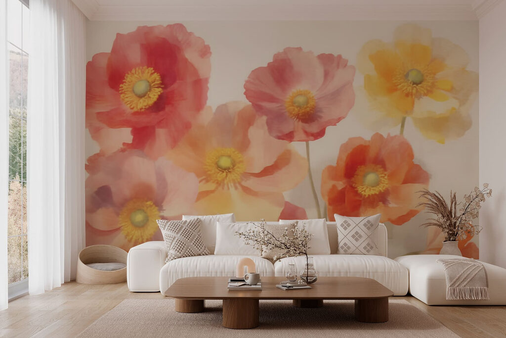 Group of flowers on a white background