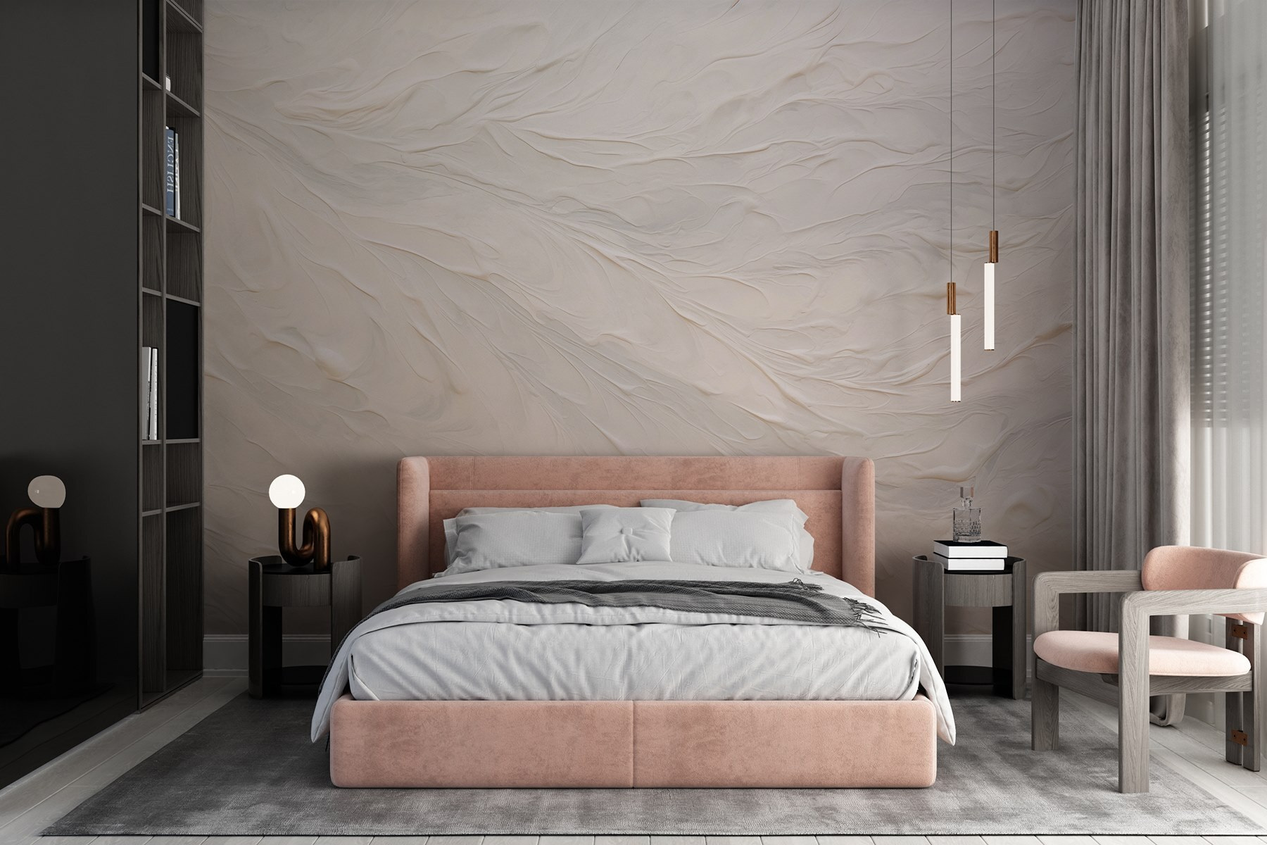 White surface with swirls White surface with swirls