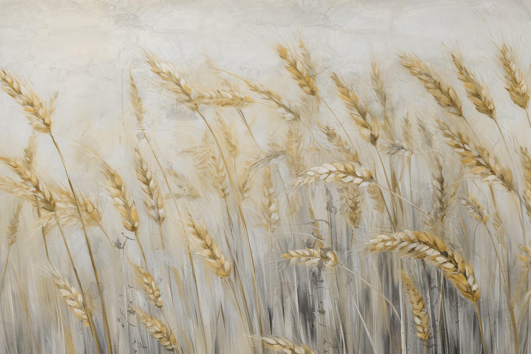Painting of wheat in a field Painting of wheat in a field