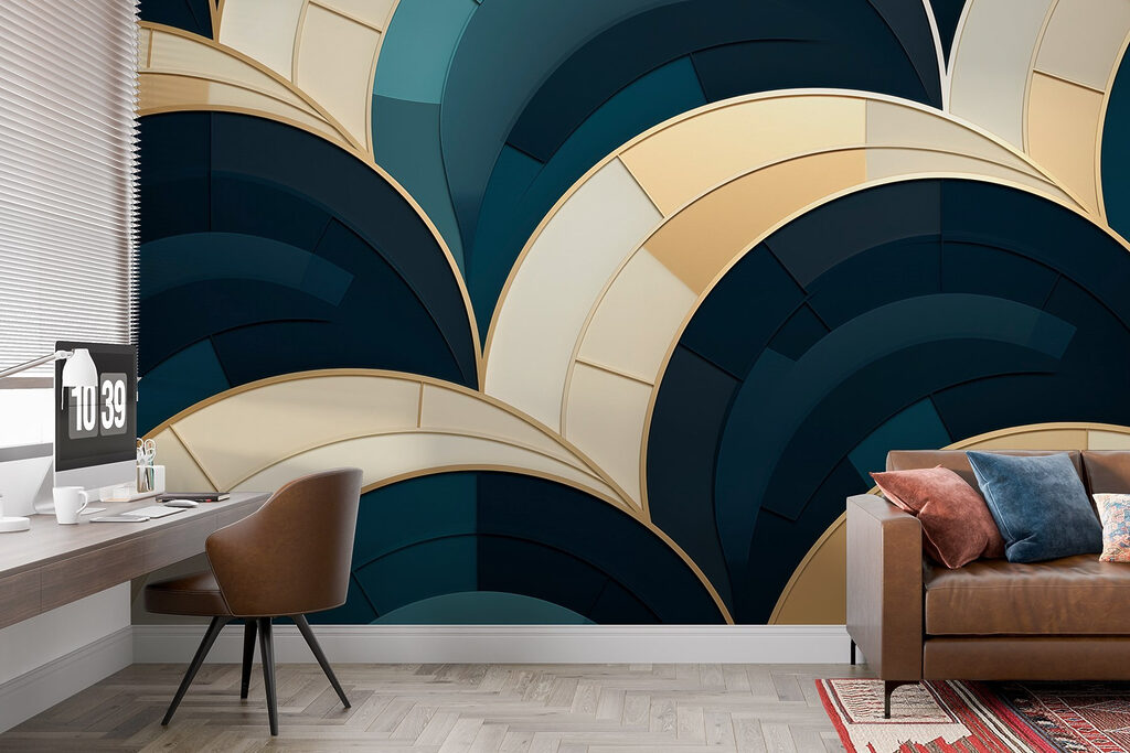 Abstract curves in calming colors Abstract curves in calming colors