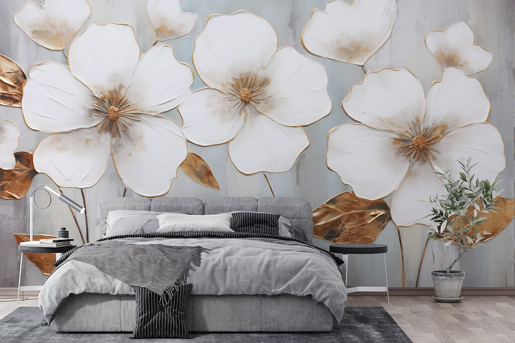 Delicate flowers with elegant accents Delicate flowers with elegant accents