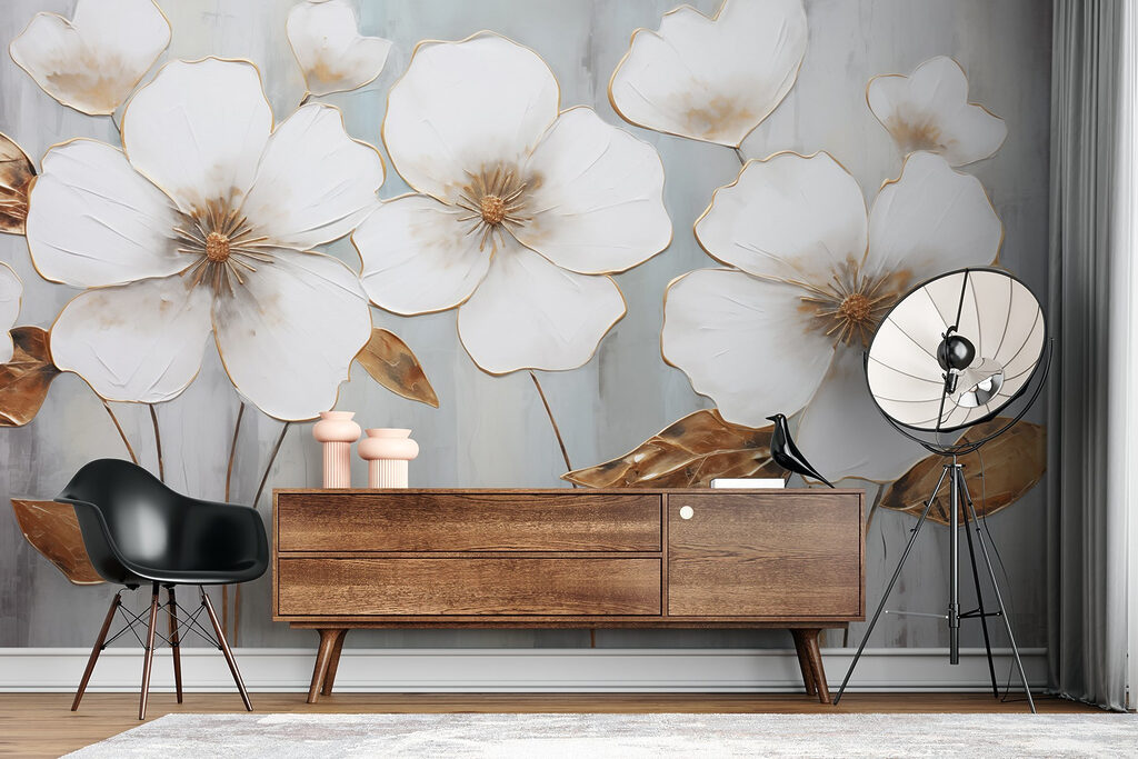 Delicate flowers with elegant accents Delicate flowers with elegant accents