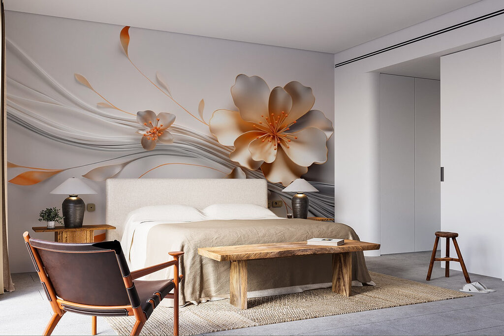 Elegant floral design with flowing details