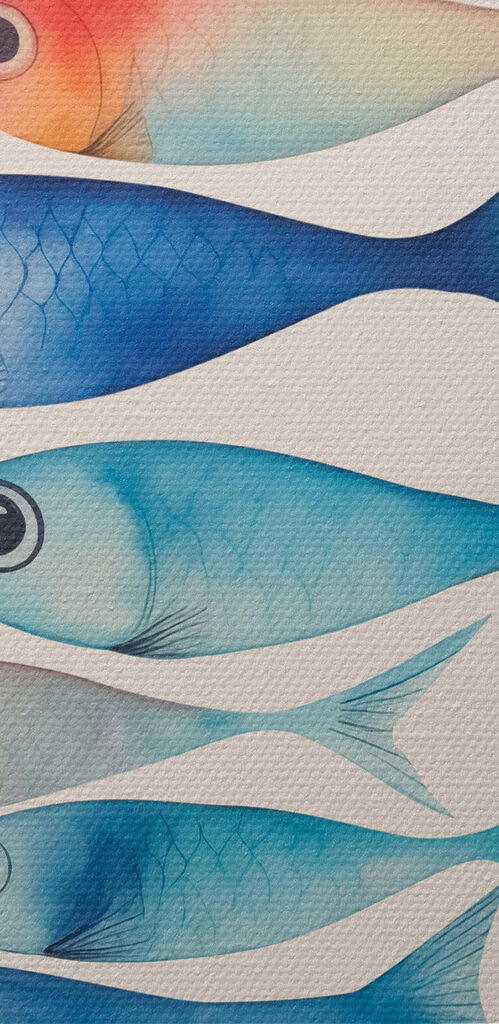 Group of fish with different colors Group of fish with different colors